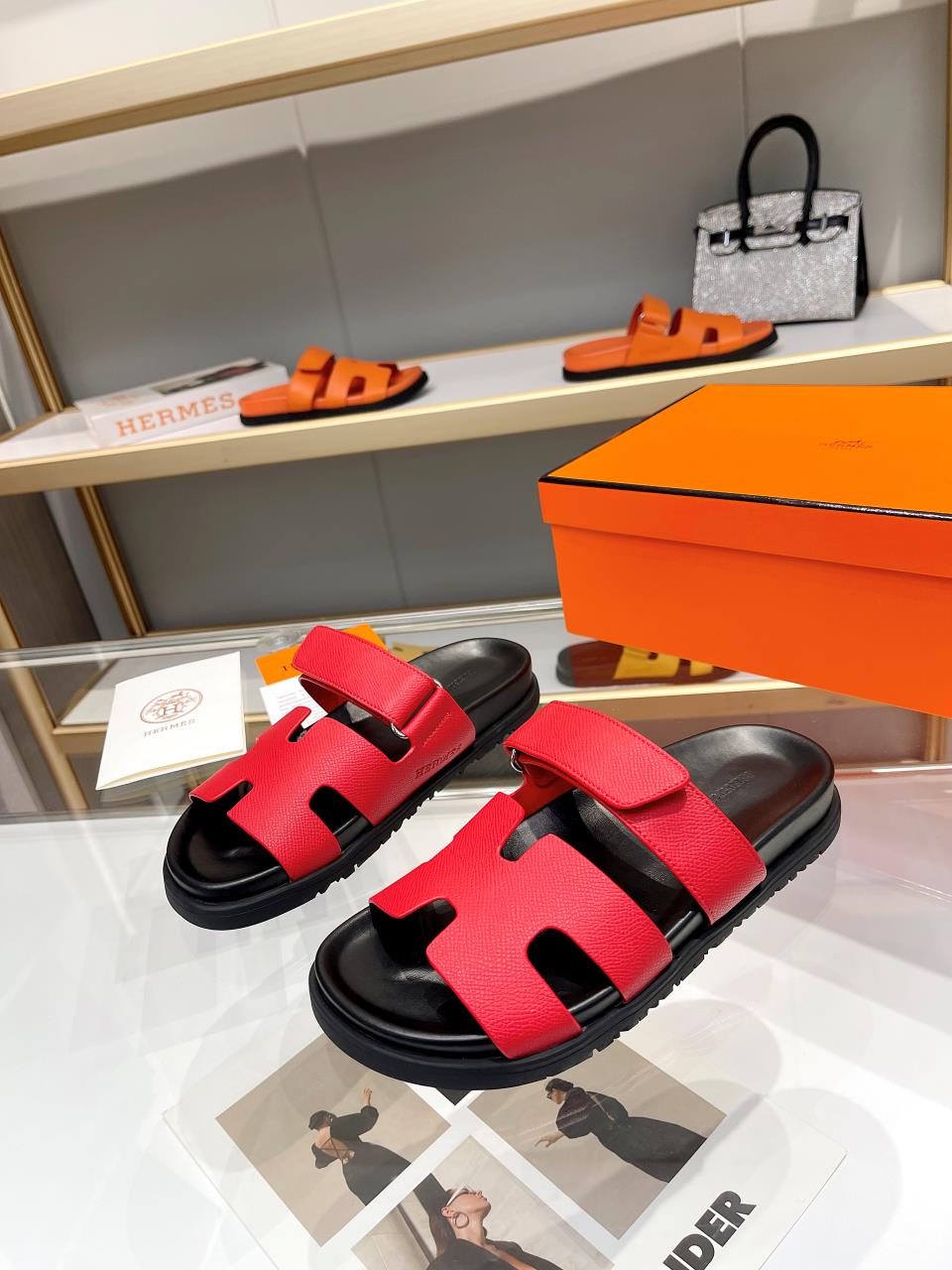 Hermes Sandal Chypre Cherry