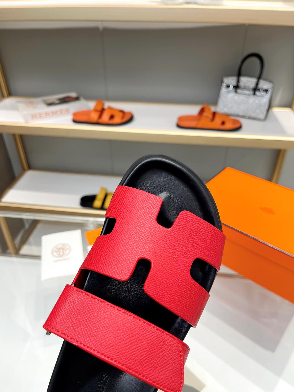 Hermes Sandal Chypre Cherry