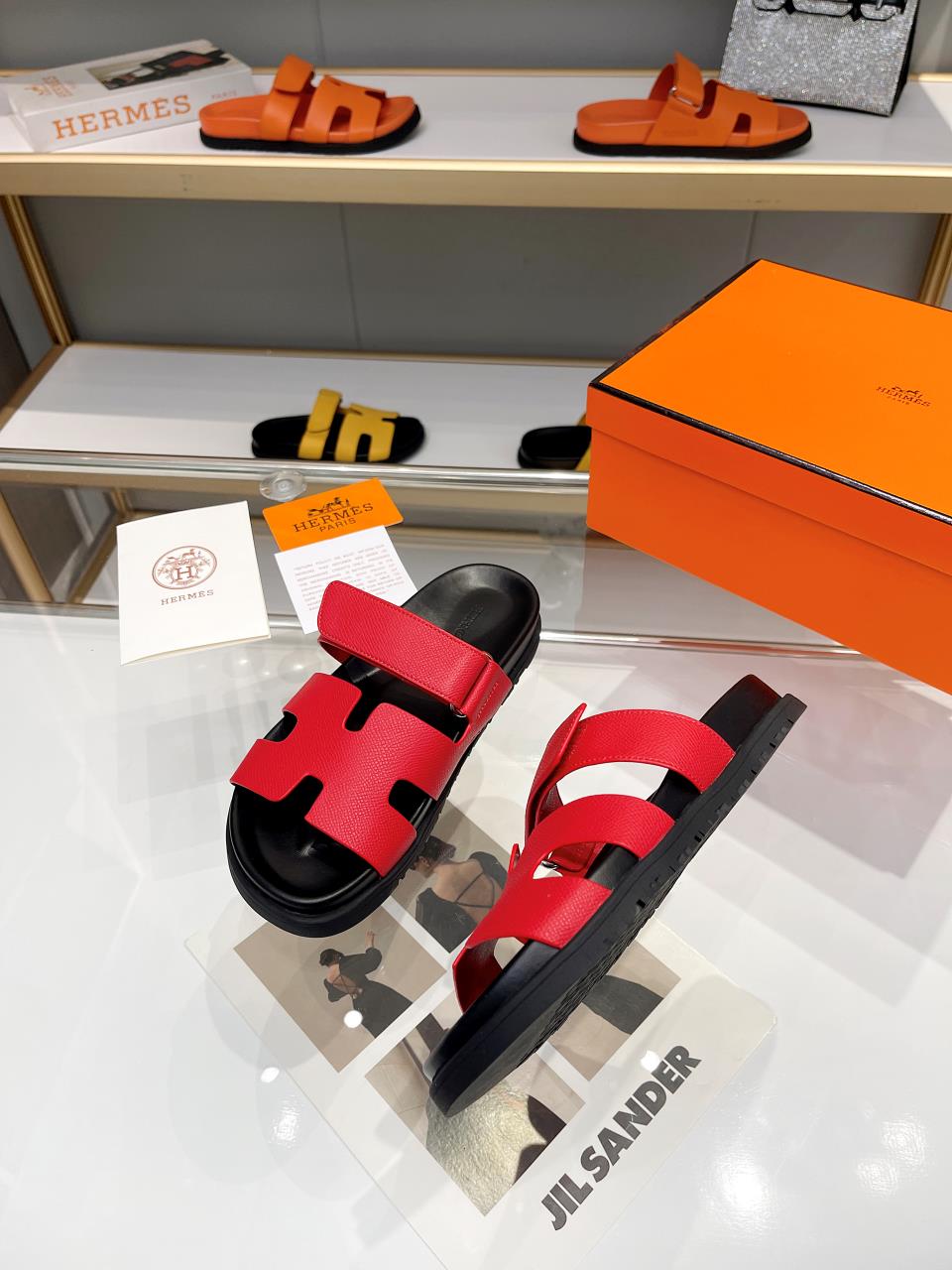 Hermes Sandal Chypre Cherry