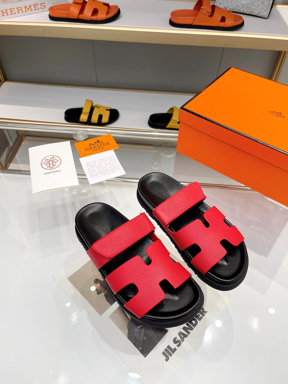 Hermes Sandal Chypre Cherry