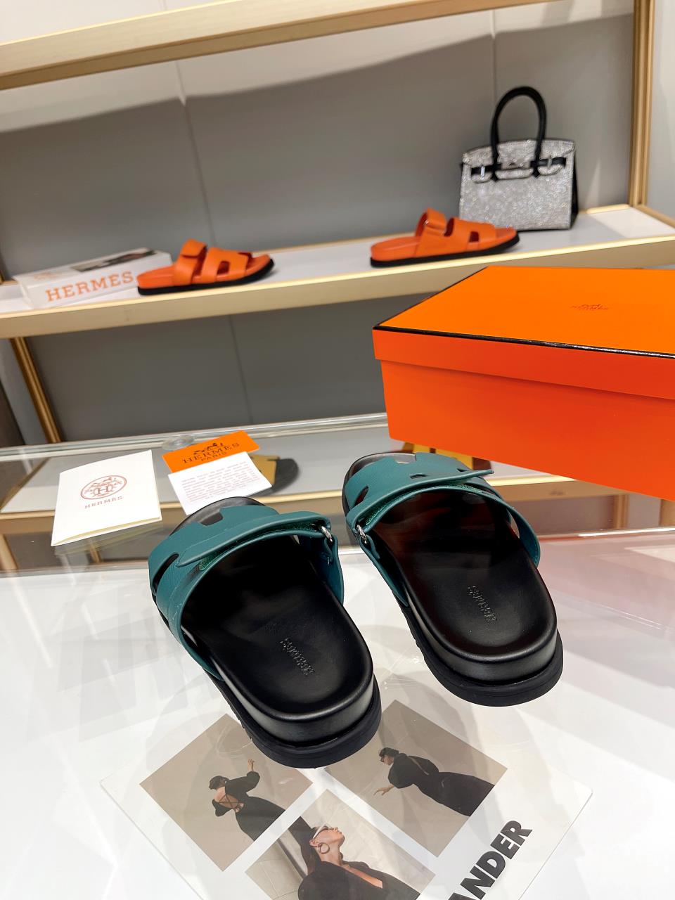 Hermes Sandal Chypre Smaragd Grün
