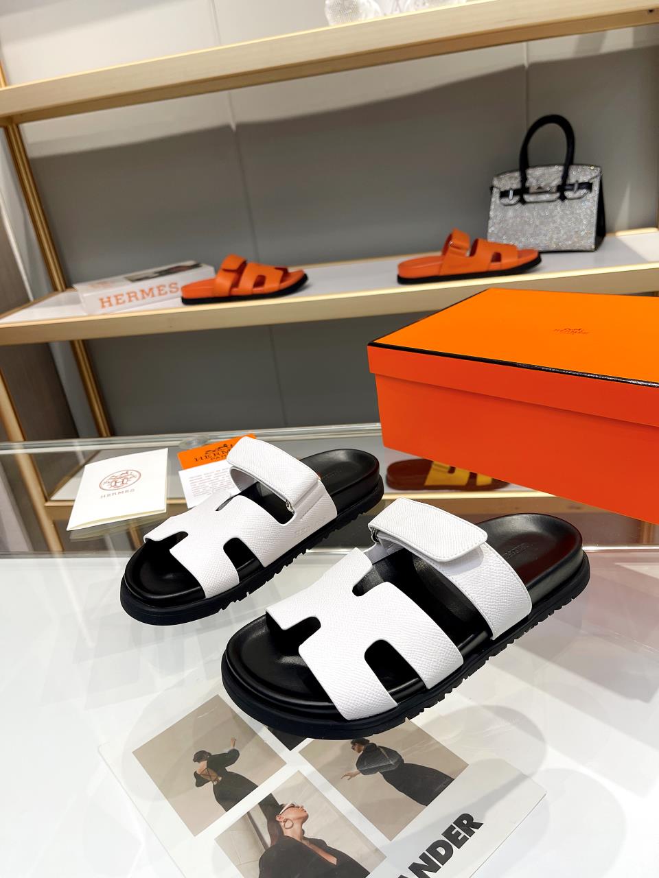 Hermes Sandal Chypre Weiß