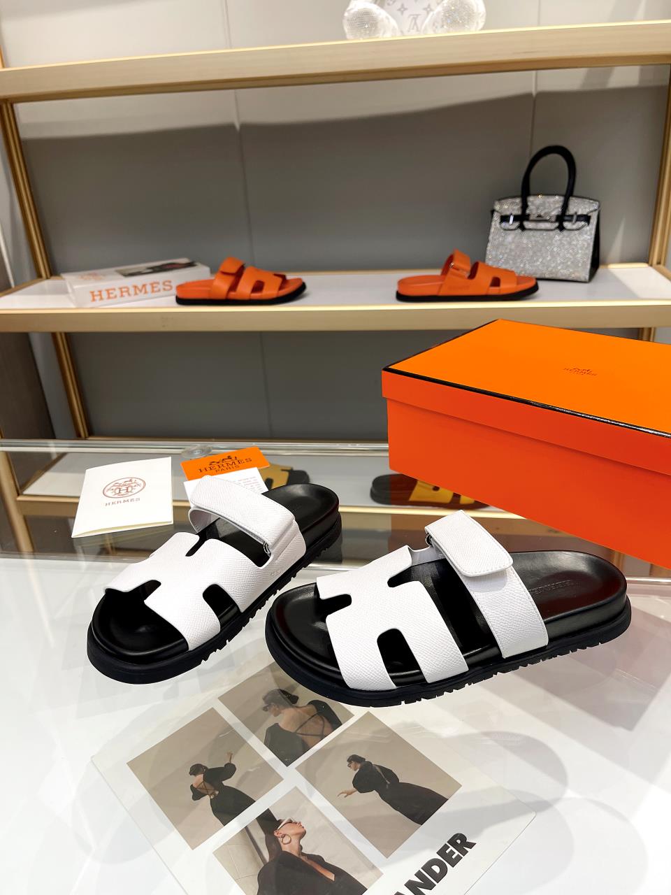 Hermes Sandal Chypre Weiß