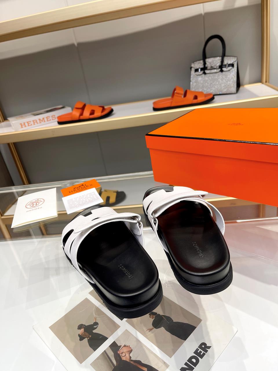 Hermes Sandal Chypre Weiß