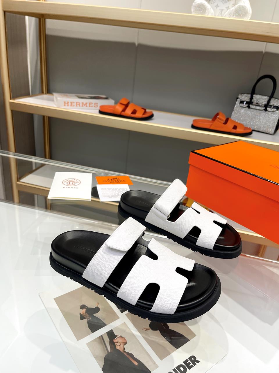 Hermes Sandal Chypre Weiß