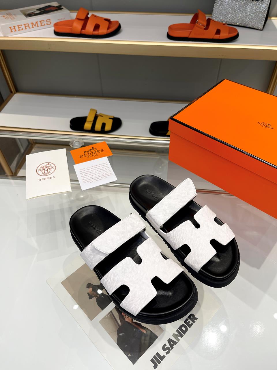 Hermes Sandal Chypre Weiß