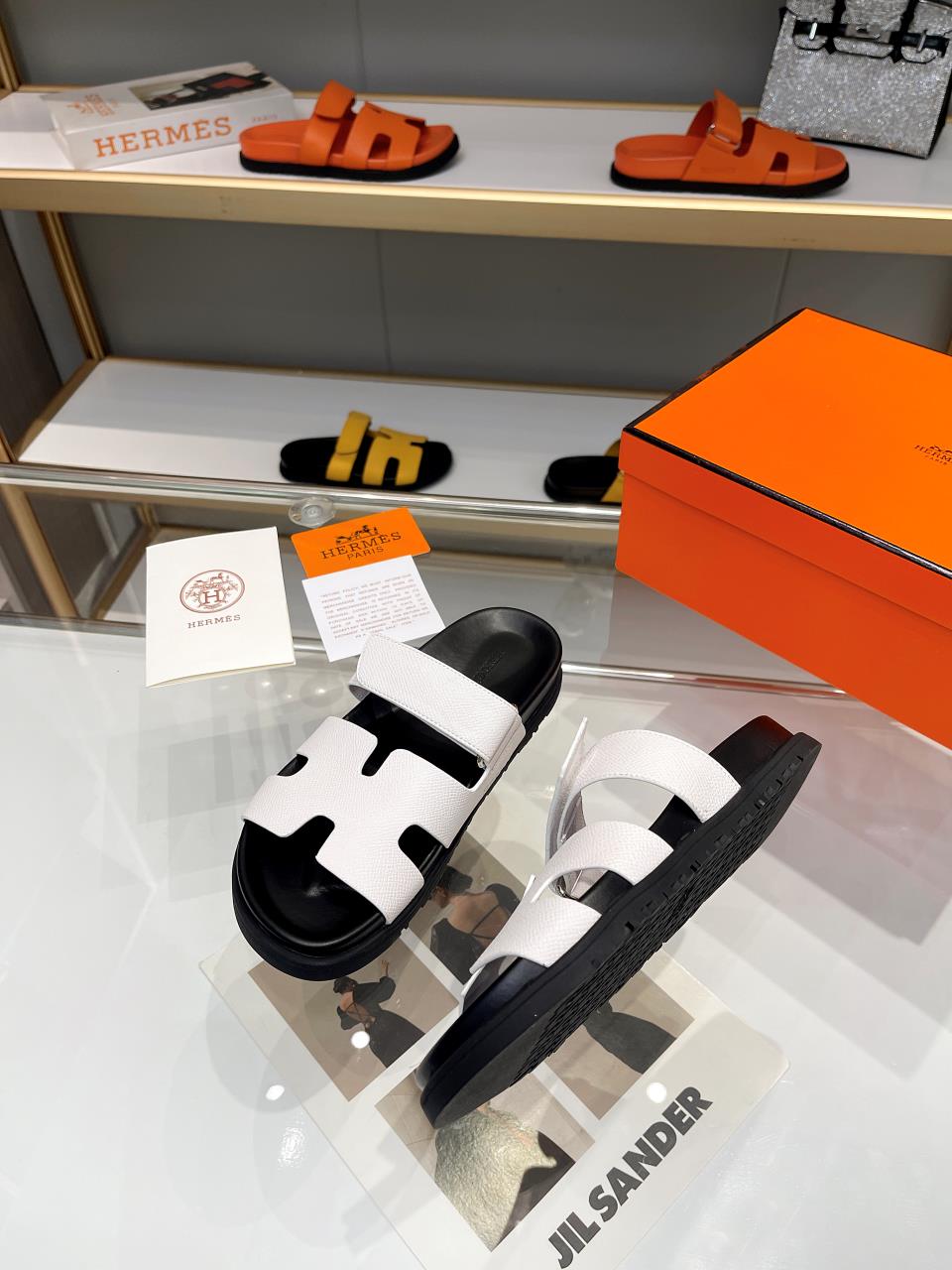 Hermes Sandal Chypre Weiß