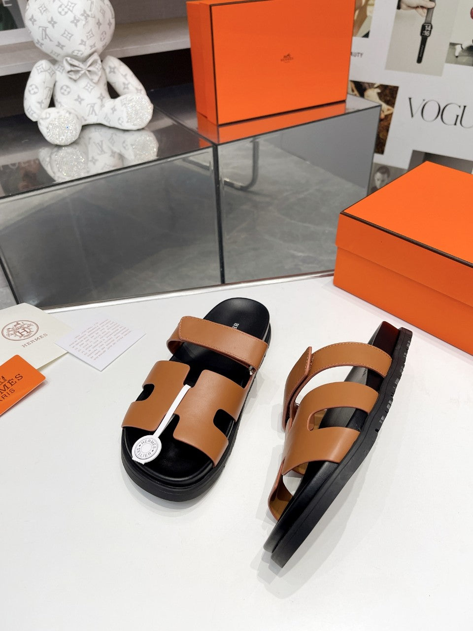 Hermes Sandal Chypre H Brown