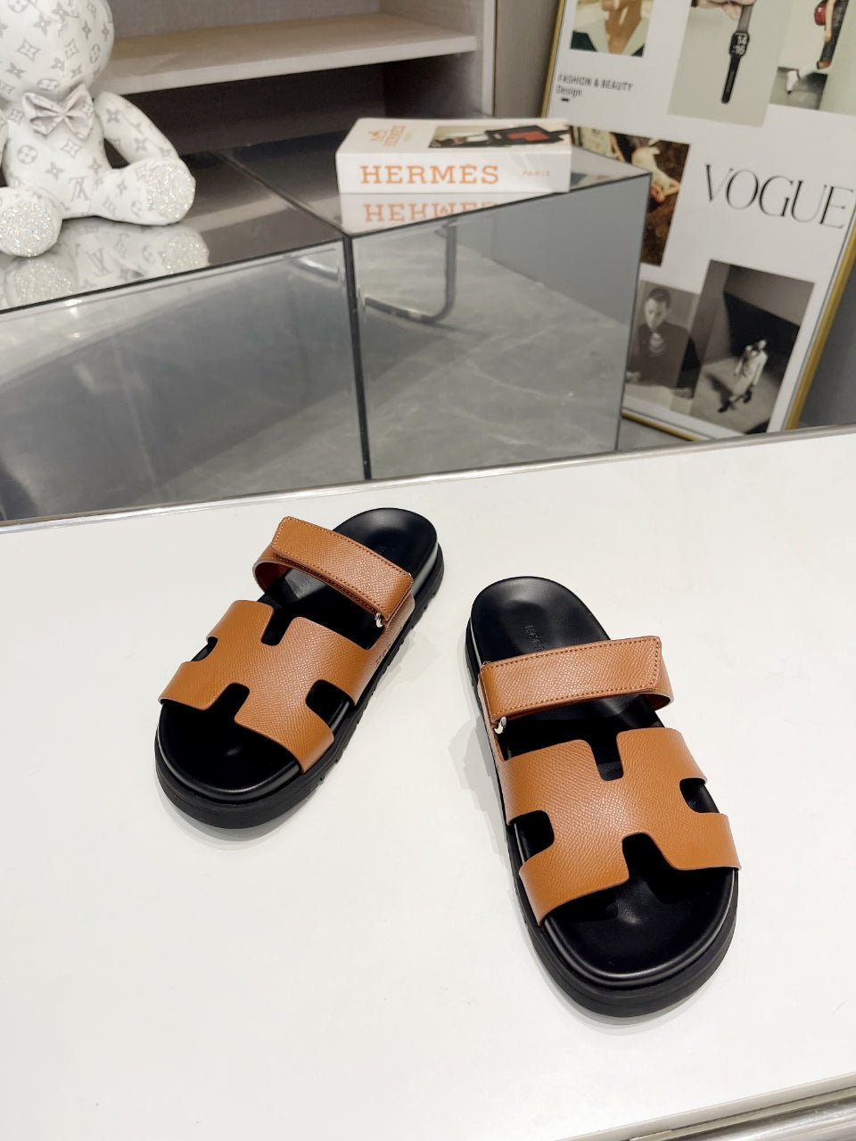 Hermes Sandal Chypre Dark Brown Black Sole