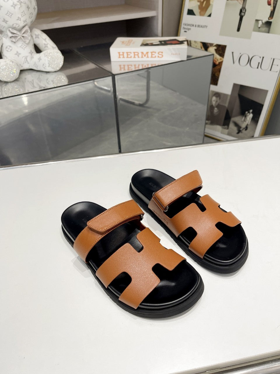 Hermes Sandal Chypre Dark Brown Black Sole