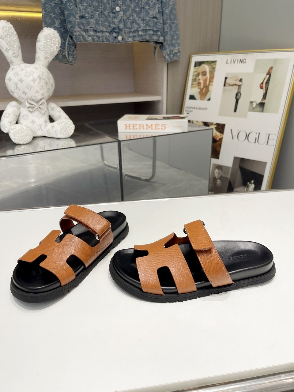 Hermes Sandal Chypre Dark Brown Black Sole