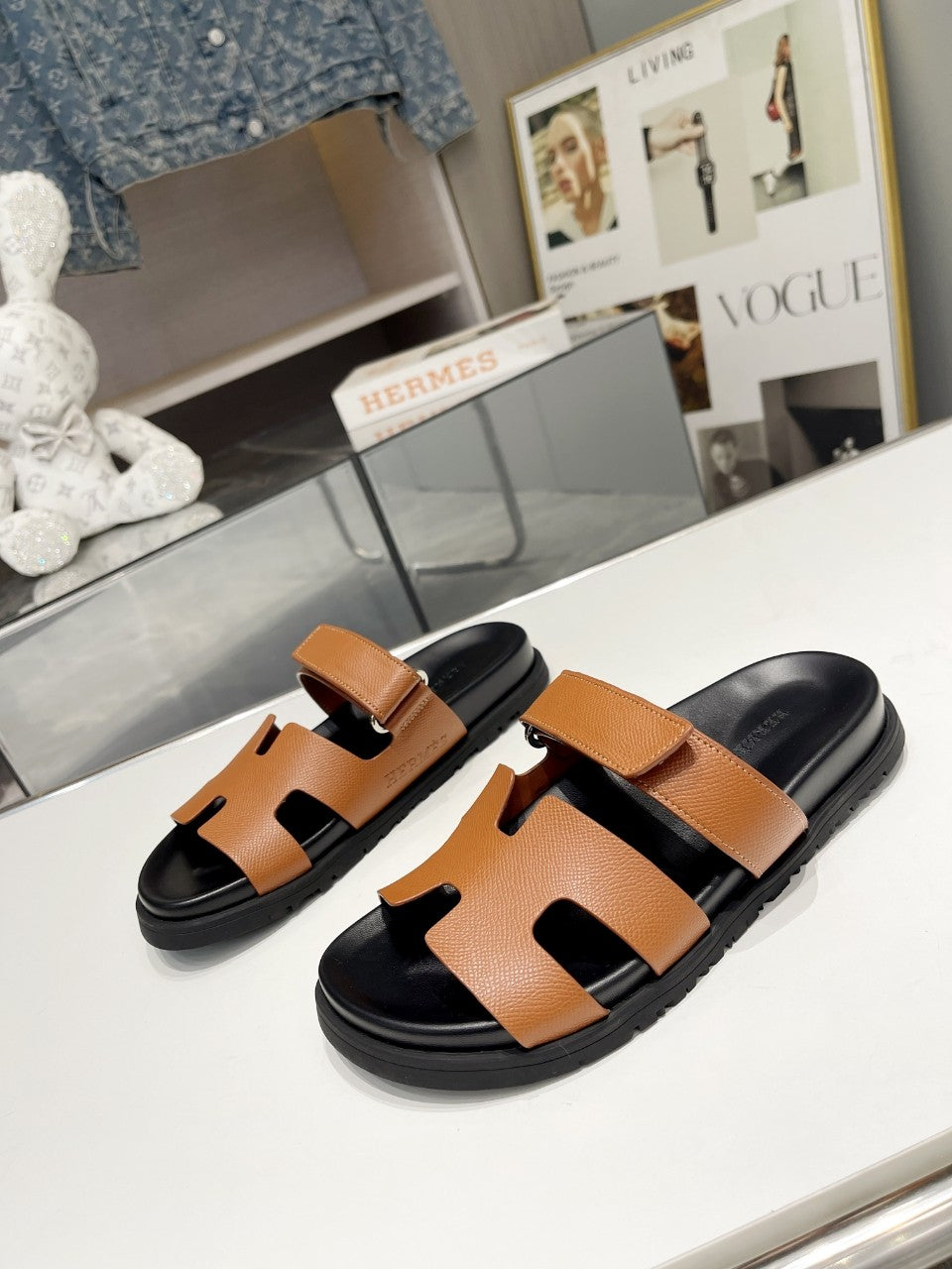 Hermes Sandal Chypre Dark Brown Black Sole