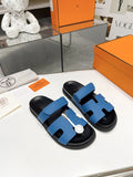 Hermes Sandal Chypre Marineblau