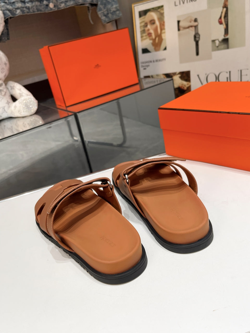 Hermes Sandal Chypre Moroccan Brown
