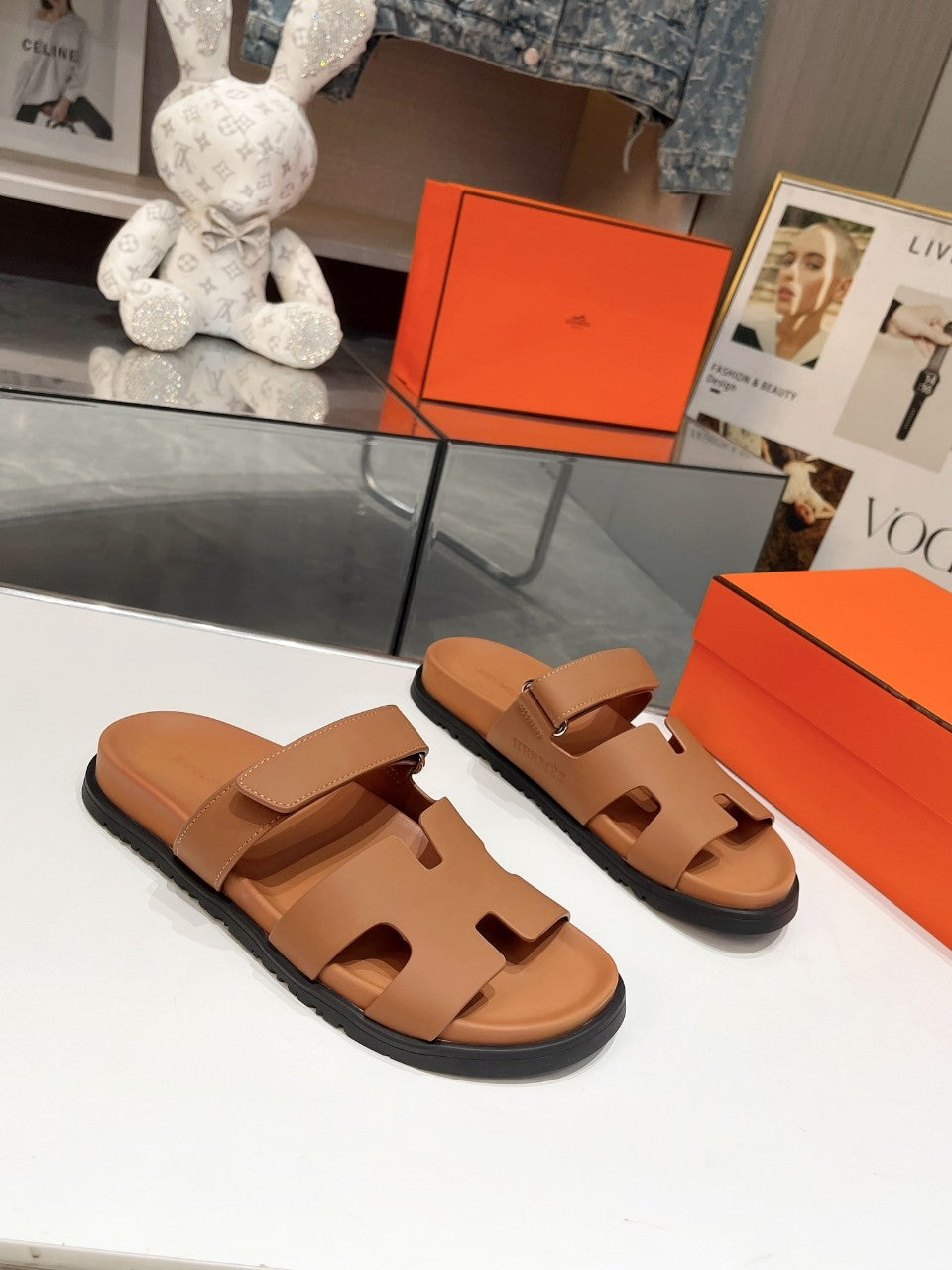 Hermes Sandal Chypre Moroccan Brown