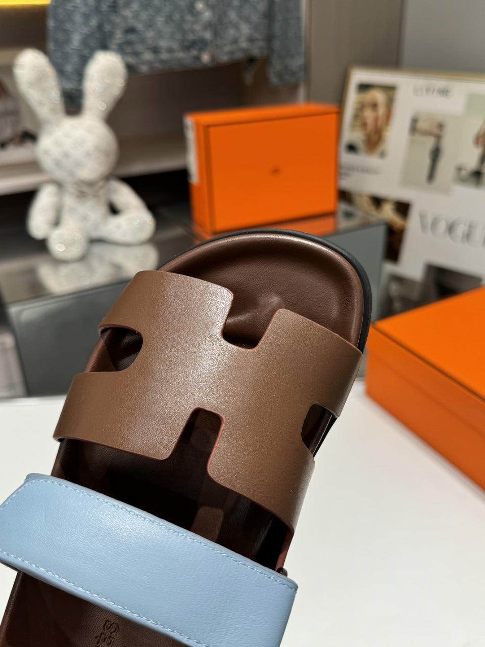 Hermes Sandal Chypre Chocolate