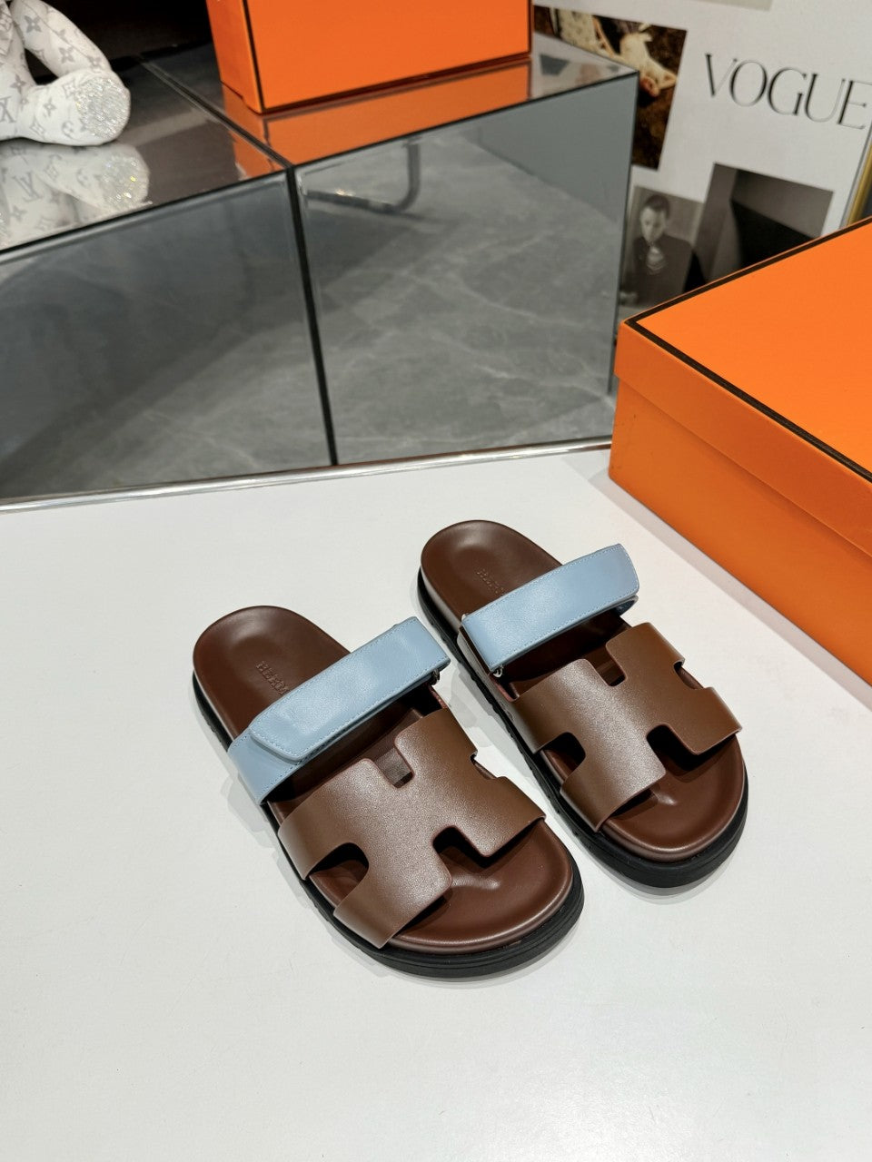 Hermes Sandal Chypre Chocolate