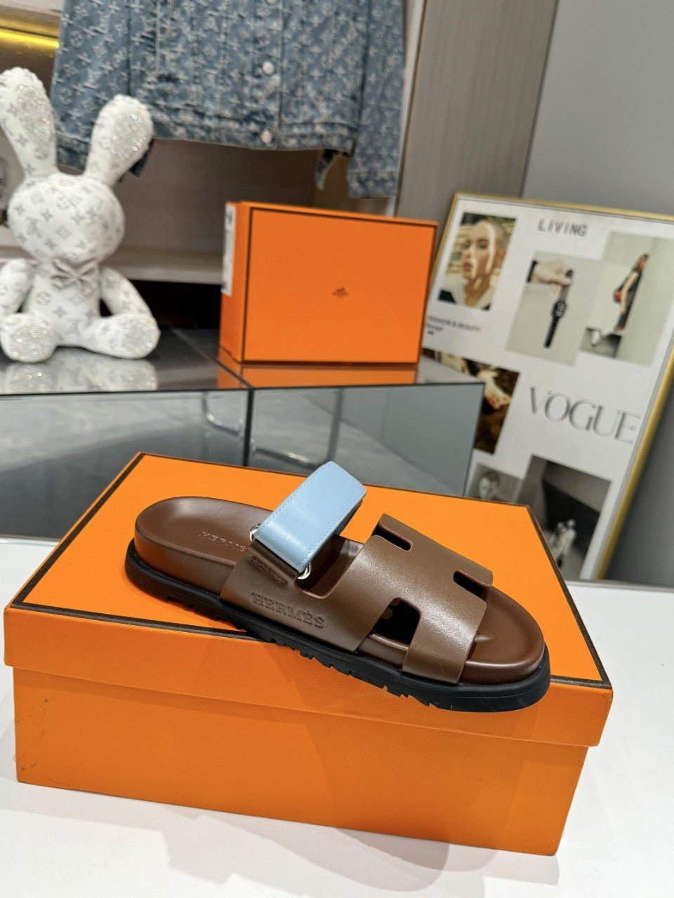 Hermes Sandal Chypre Chocolate