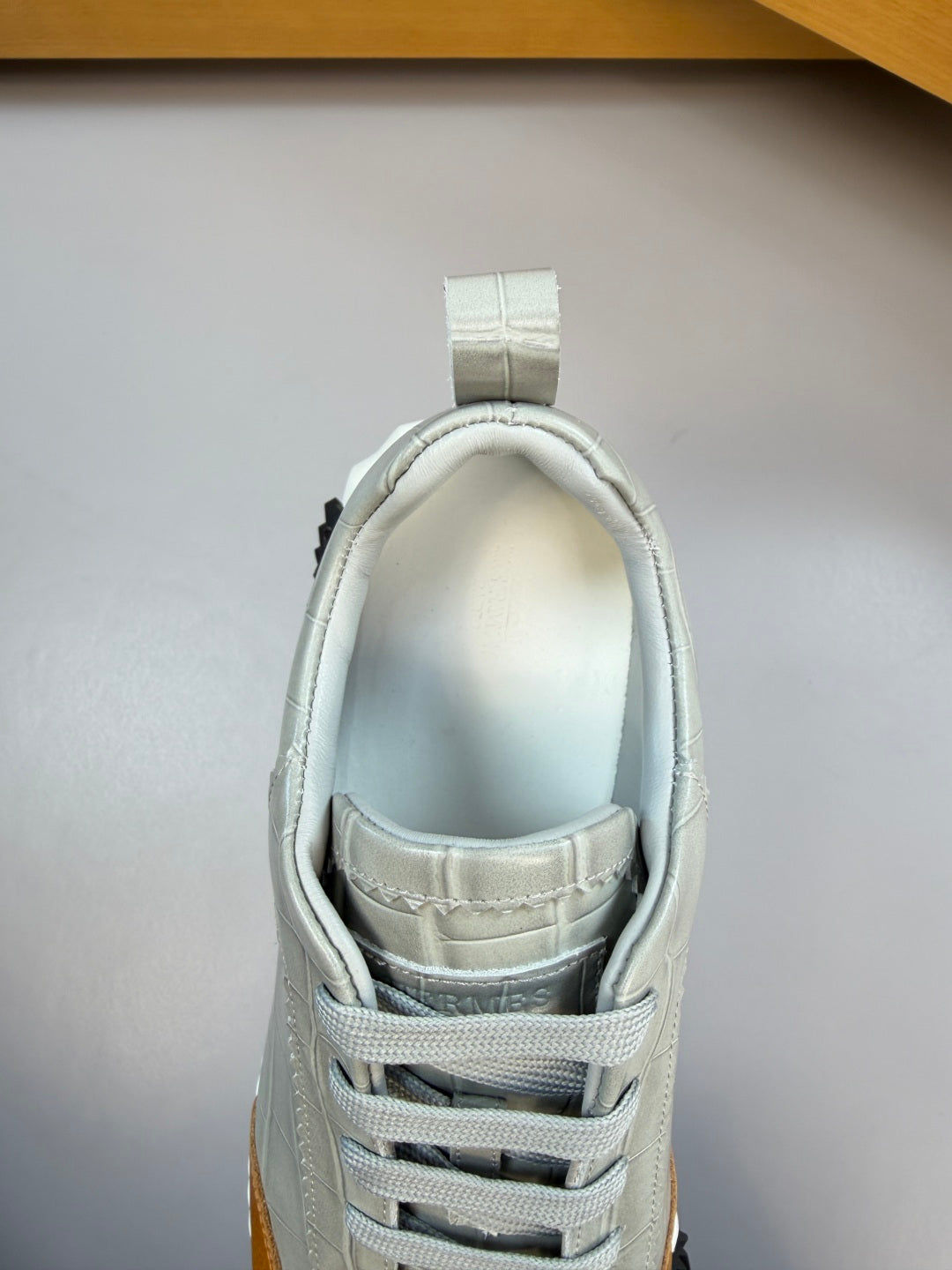 Hermes Bouncing Sneaker Crocodile Grey