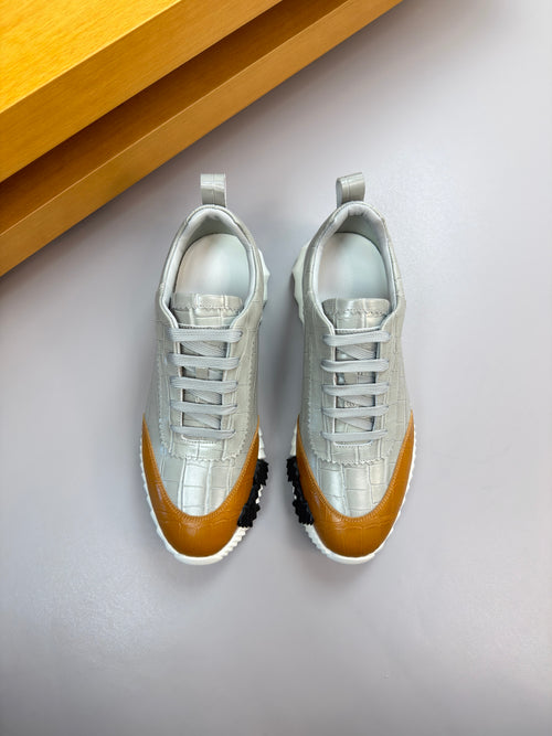 Hermes Bouncing Sneaker Crocodile Grey