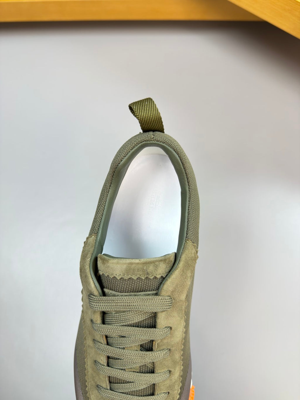 Hermes Bouncing Sneaker Olive Green Silver Toe