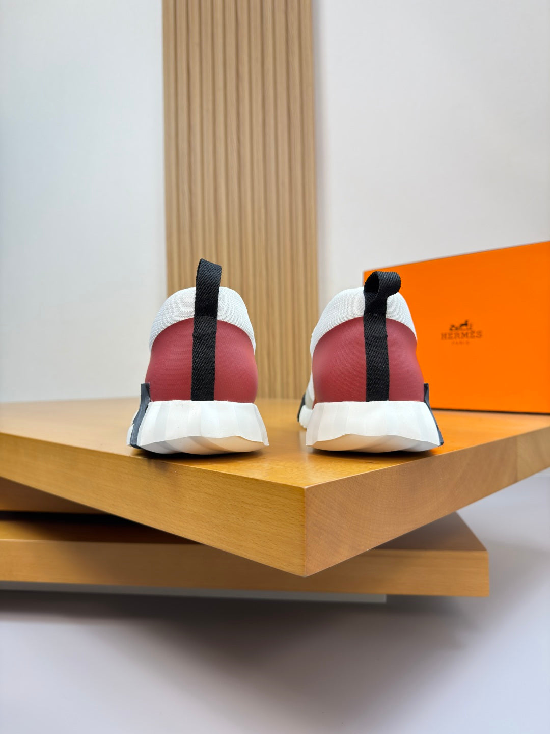 Hermes Bouncing Sneaker White Burgundy
