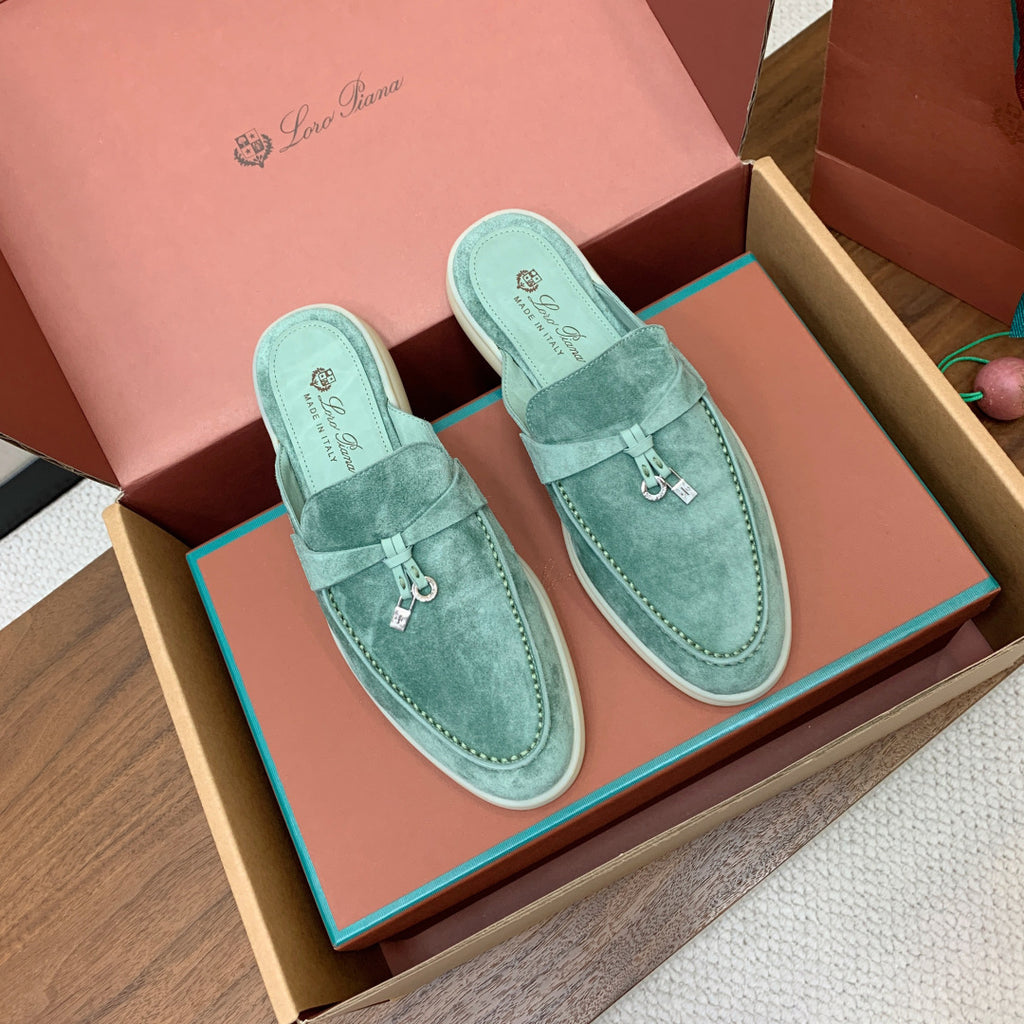 Capri Mules Emerald Green