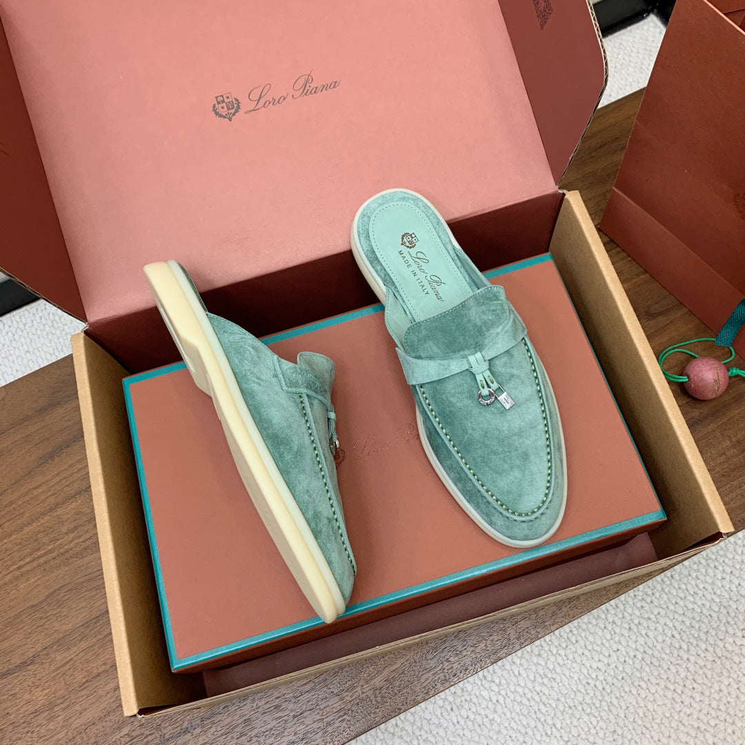 Capri Mules Emerald Green
