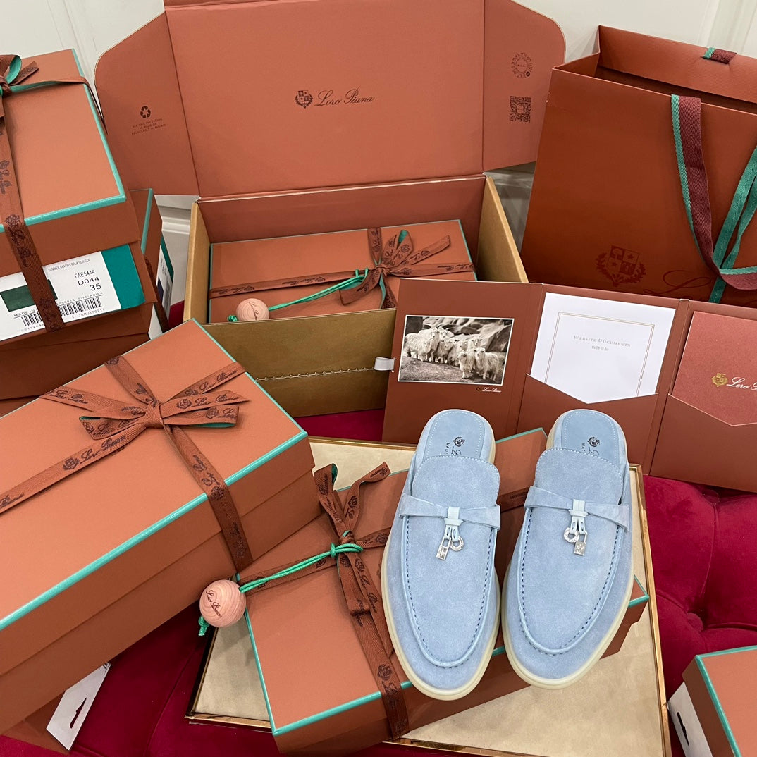 Capri Mules Baby Blue
