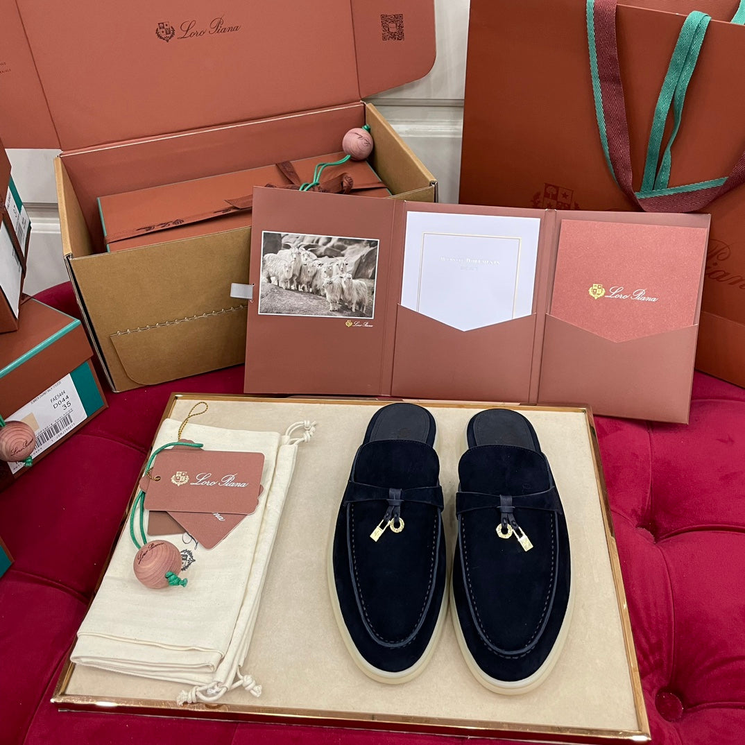 Capri Mules Navy Blue