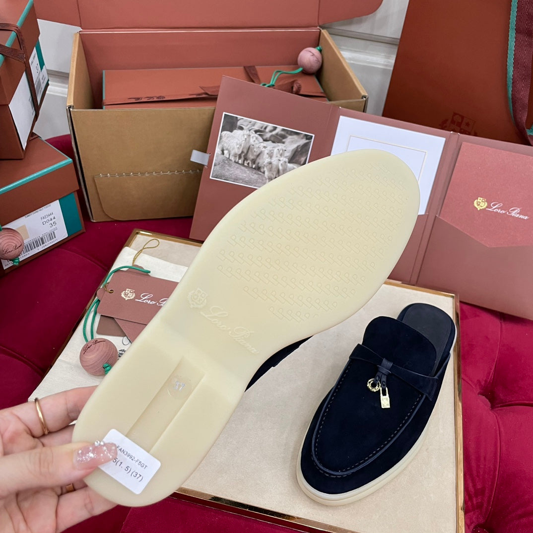 Capri Mules Navy Blue