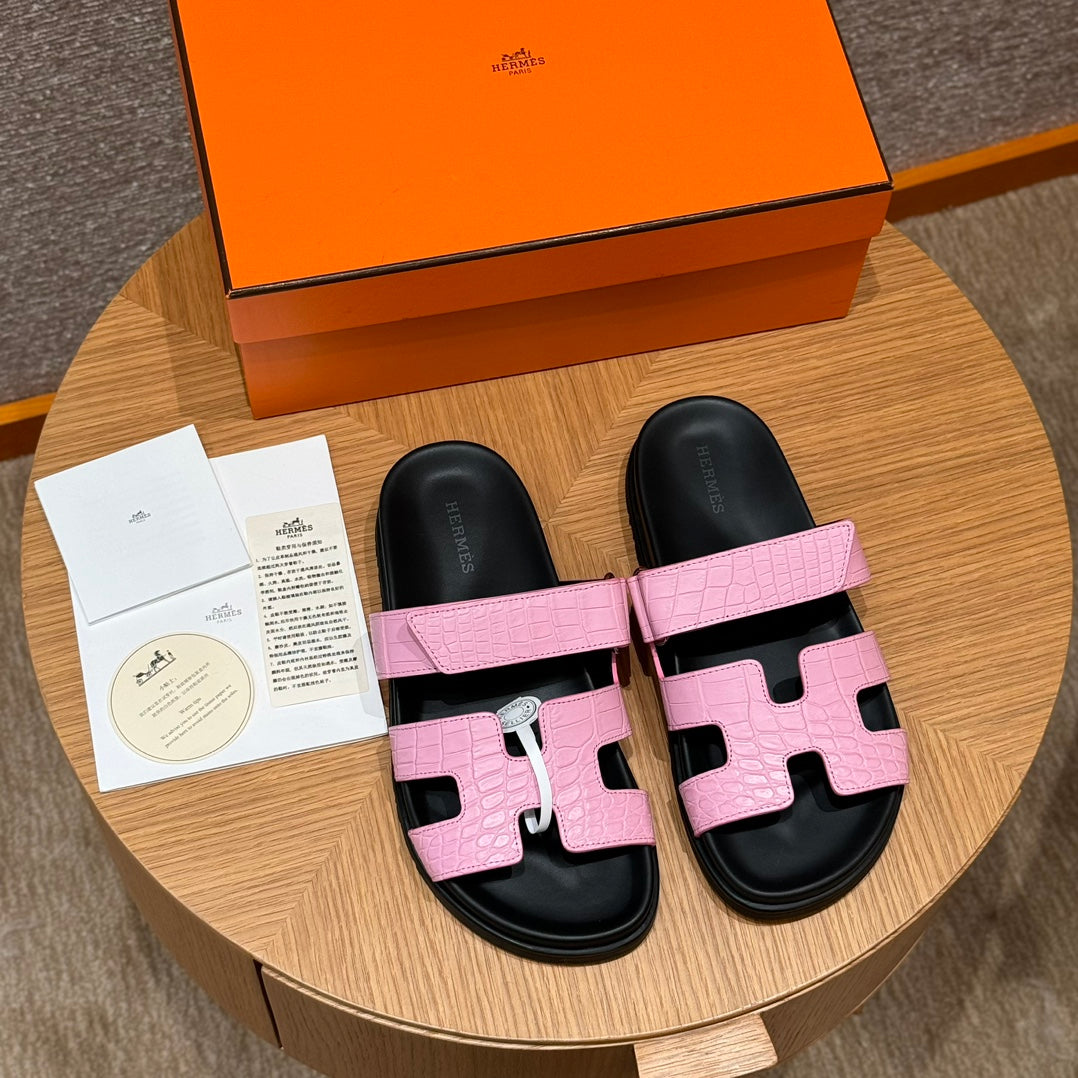 Riviera Sandal Rosa Croco Optic