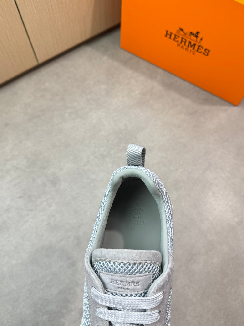 Hermes Bouncing Sneaker Grey Mesh