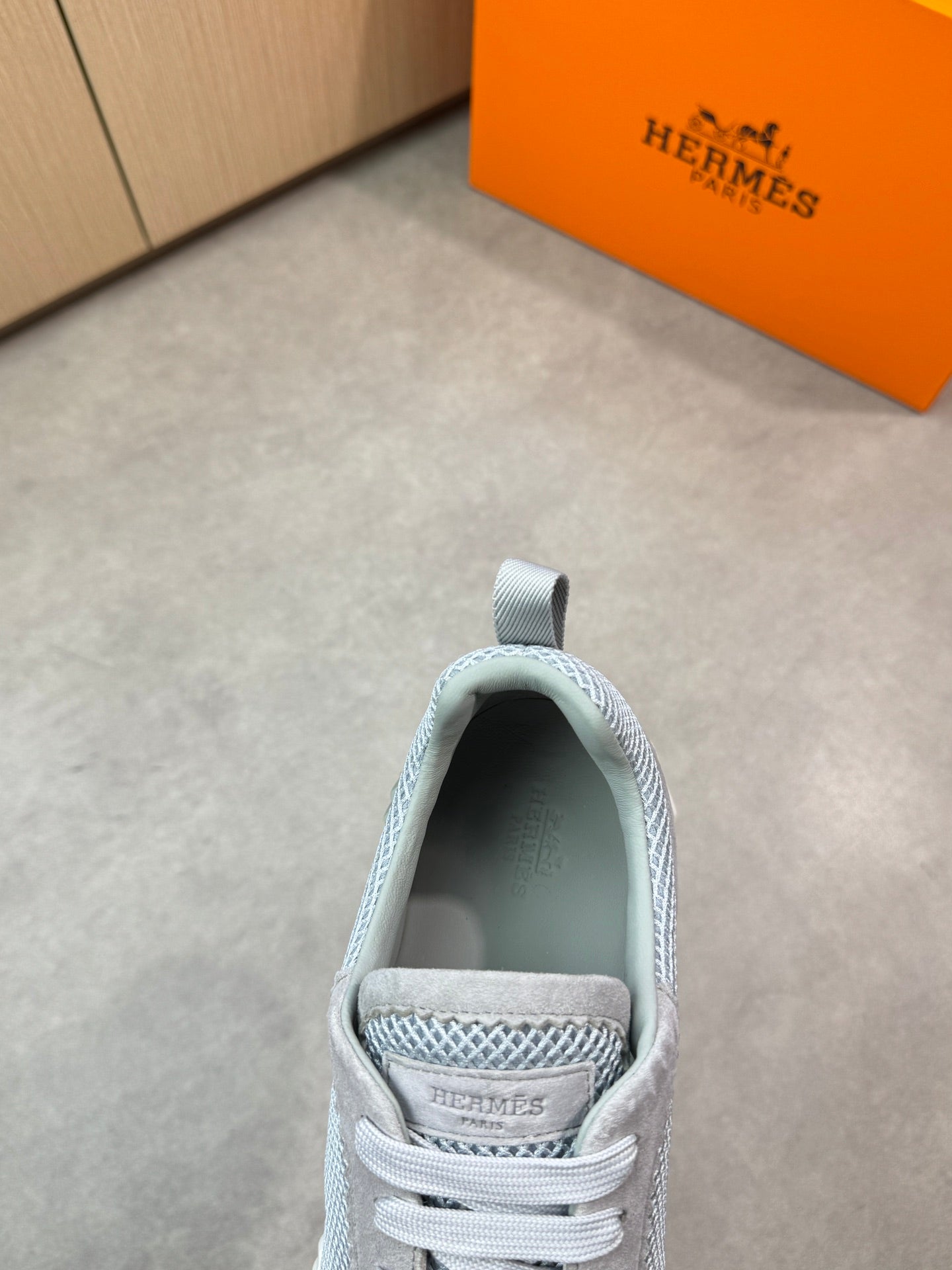 Hermes Bouncing Sneaker Grey Mesh