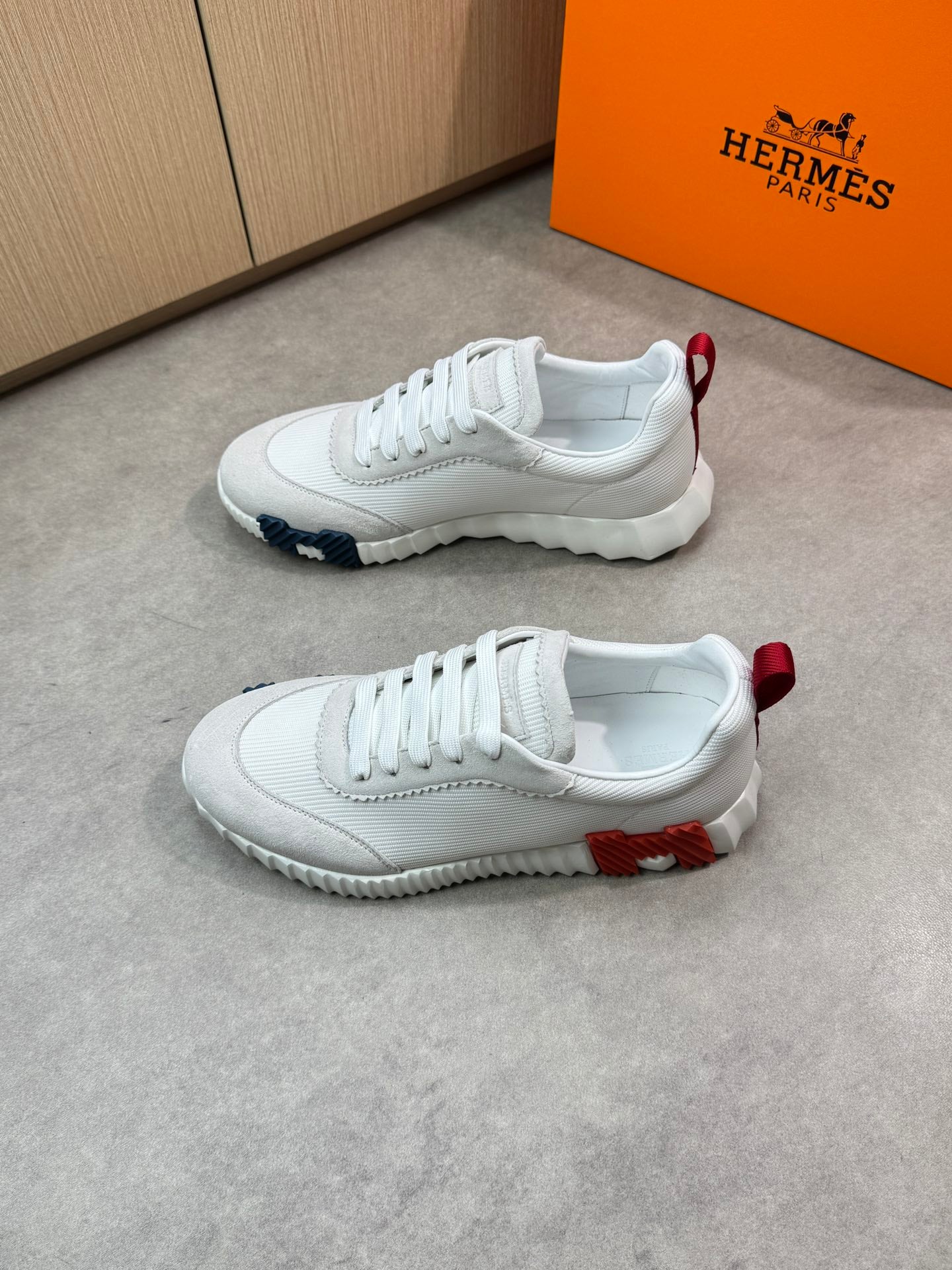 Hermes Bouncing Sneaker White Red