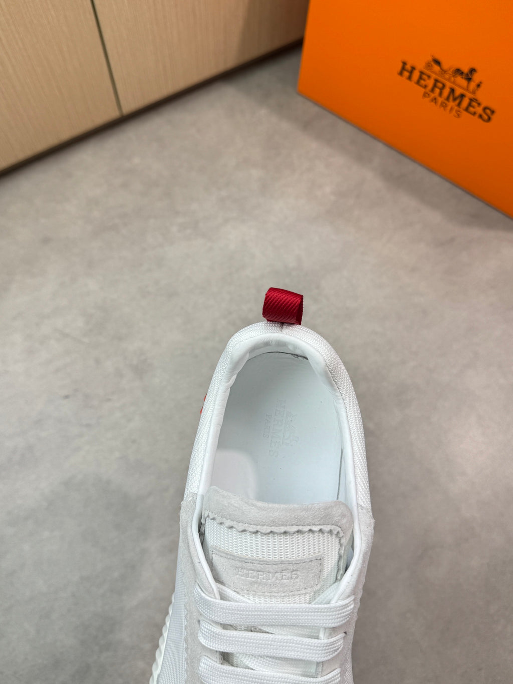 Hermes Bouncing Sneaker White Red
