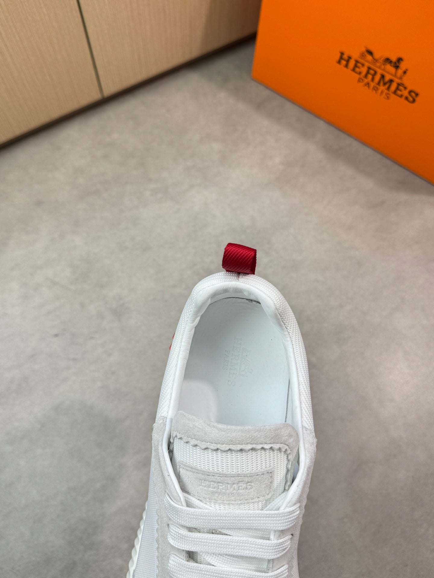 Hermes Bouncing Sneaker White Red