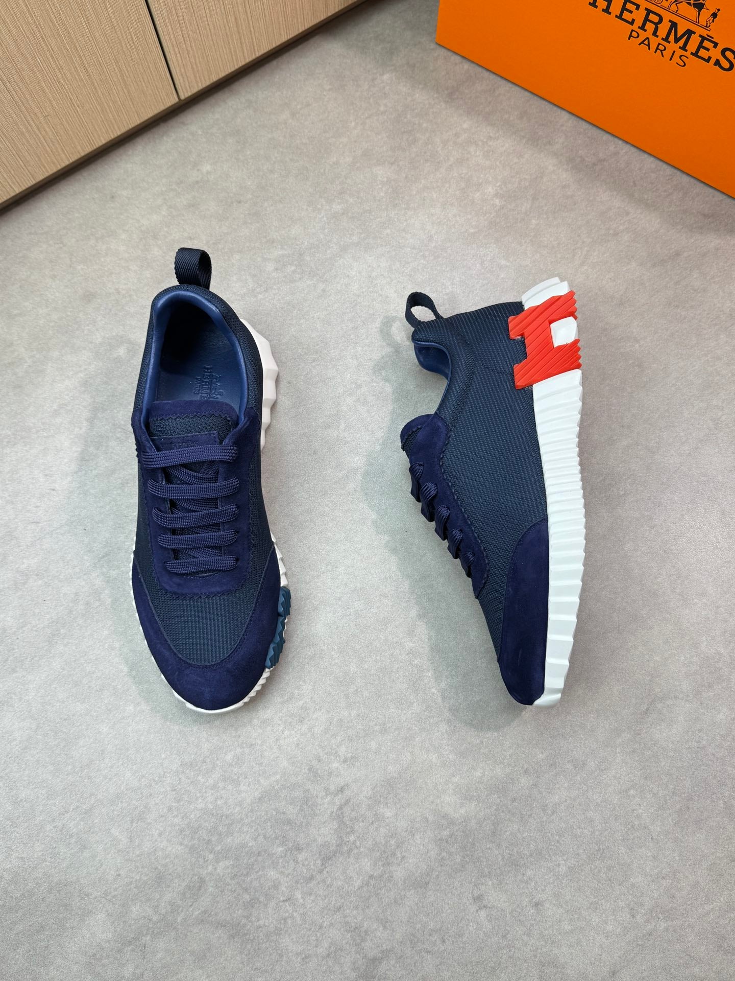 Hermes Bouncing Sneaker Marine Blue
