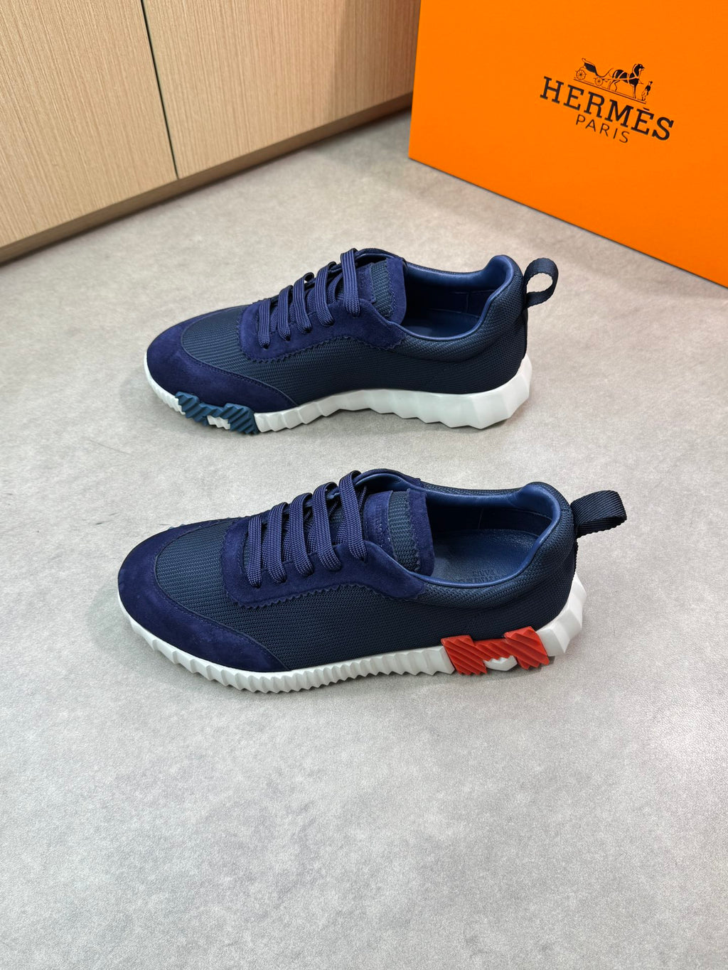 Hermes Bouncing Sneaker Marine Blue