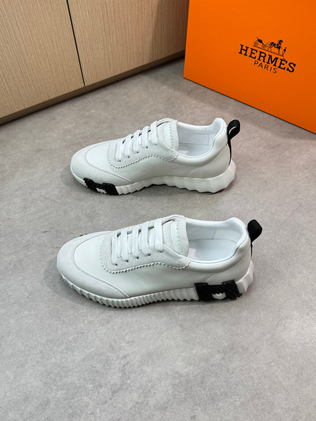 Hermes Bouncing Sneaker White