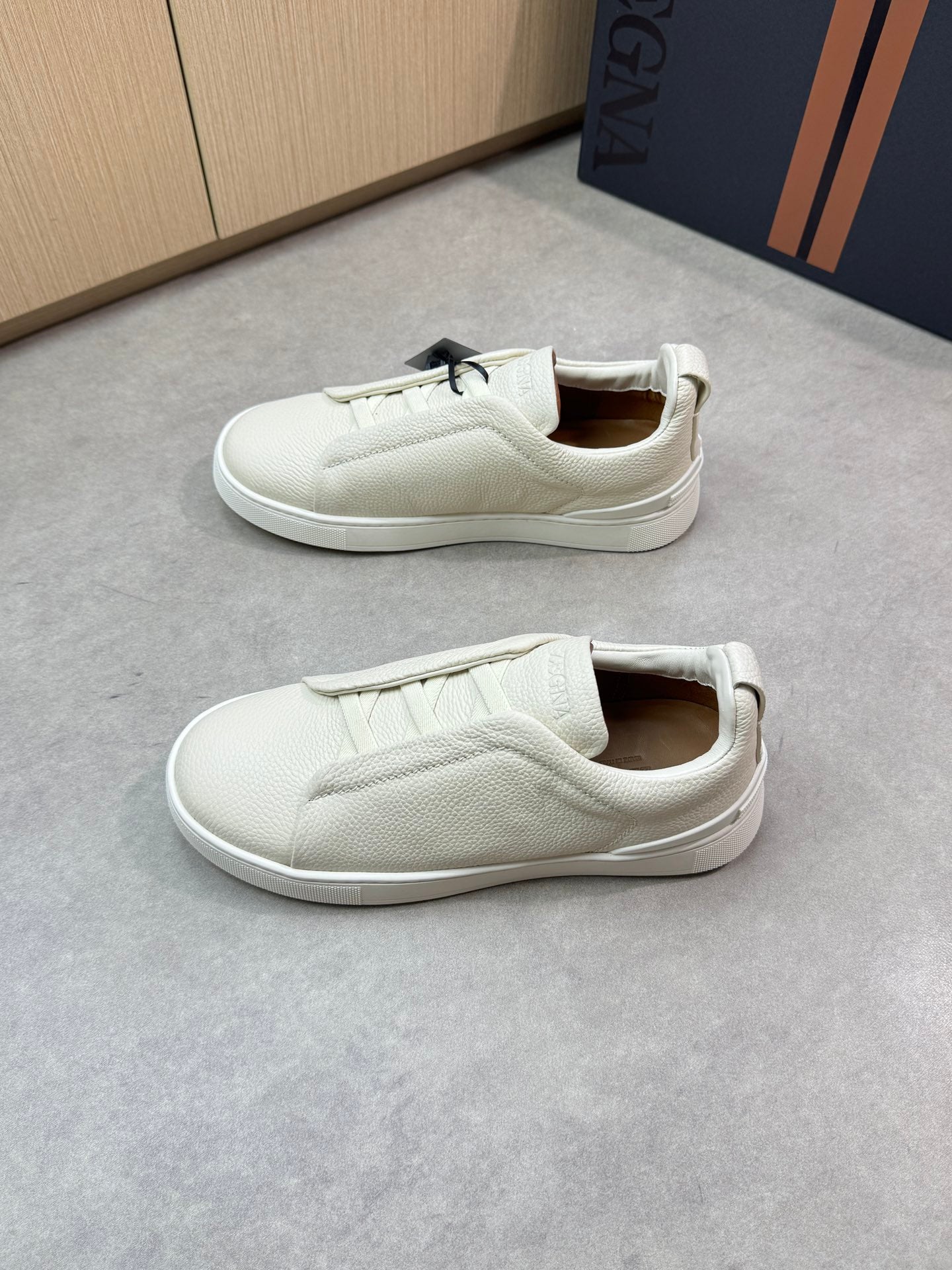 Zegna Triple Stitch Sneaker All White