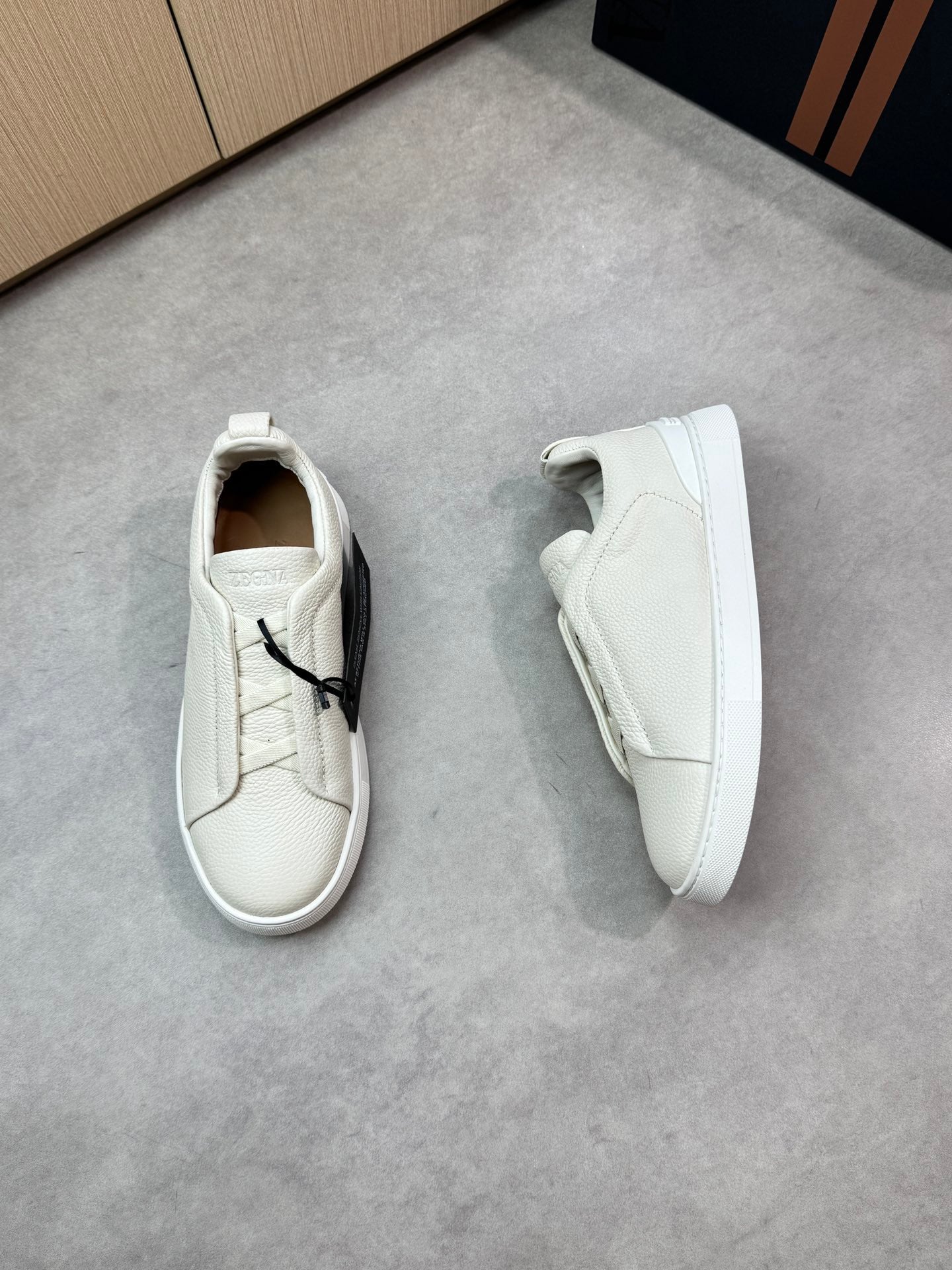 Zegna Triple Stitch Sneaker All White