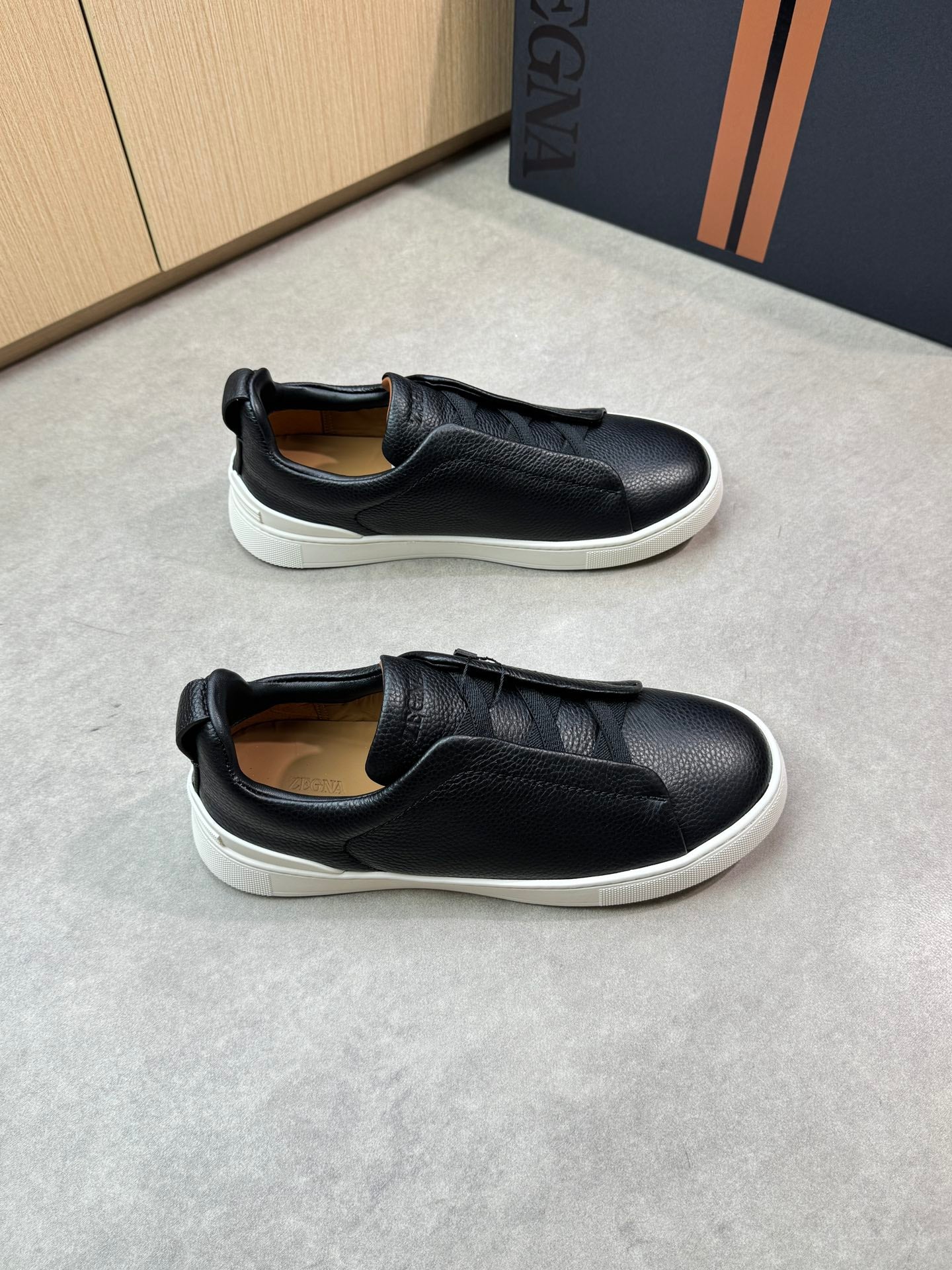 Zegna Triple Stitch Sneaker Black
