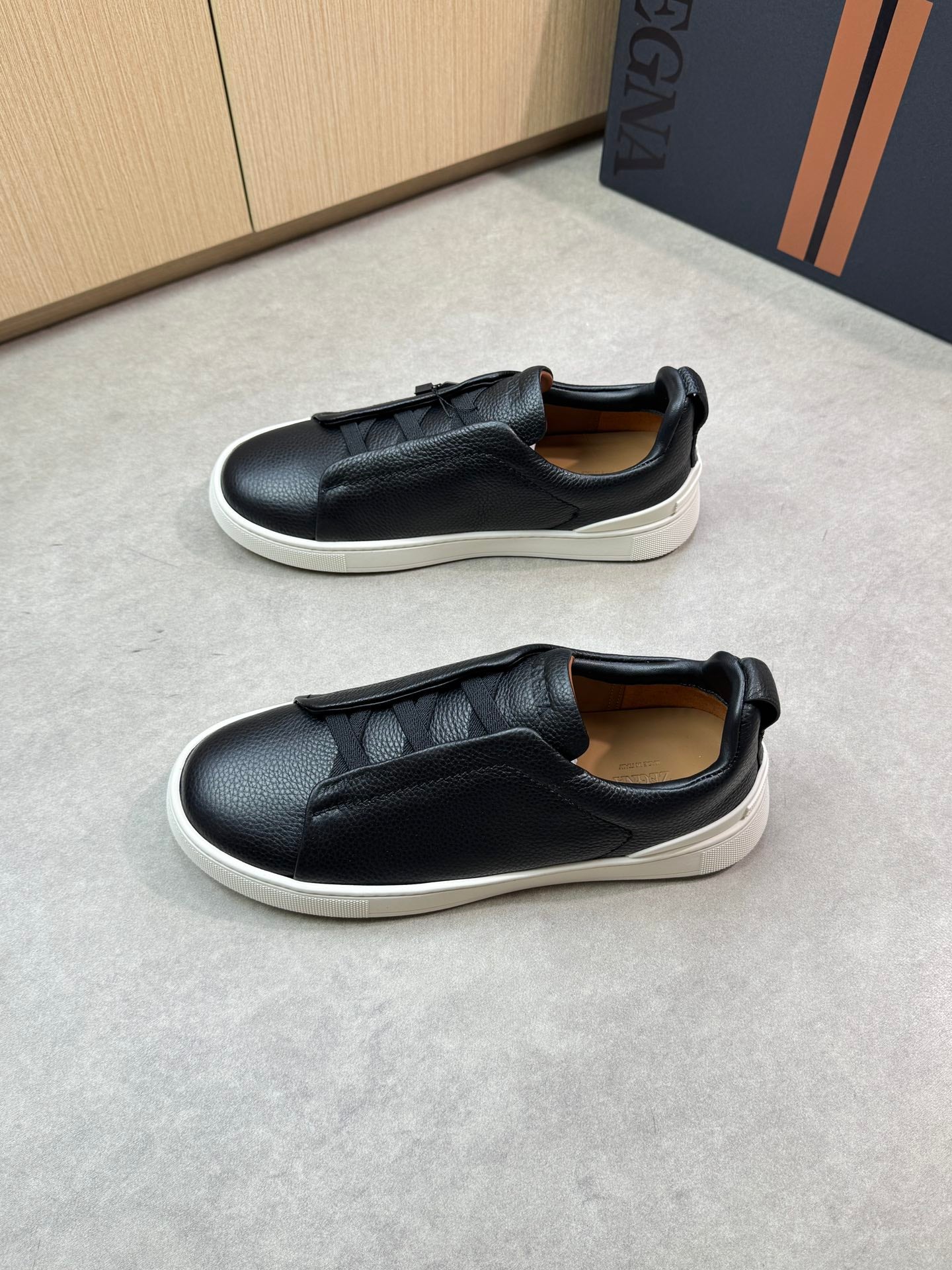 Zegna Triple Stitch Sneaker Black
