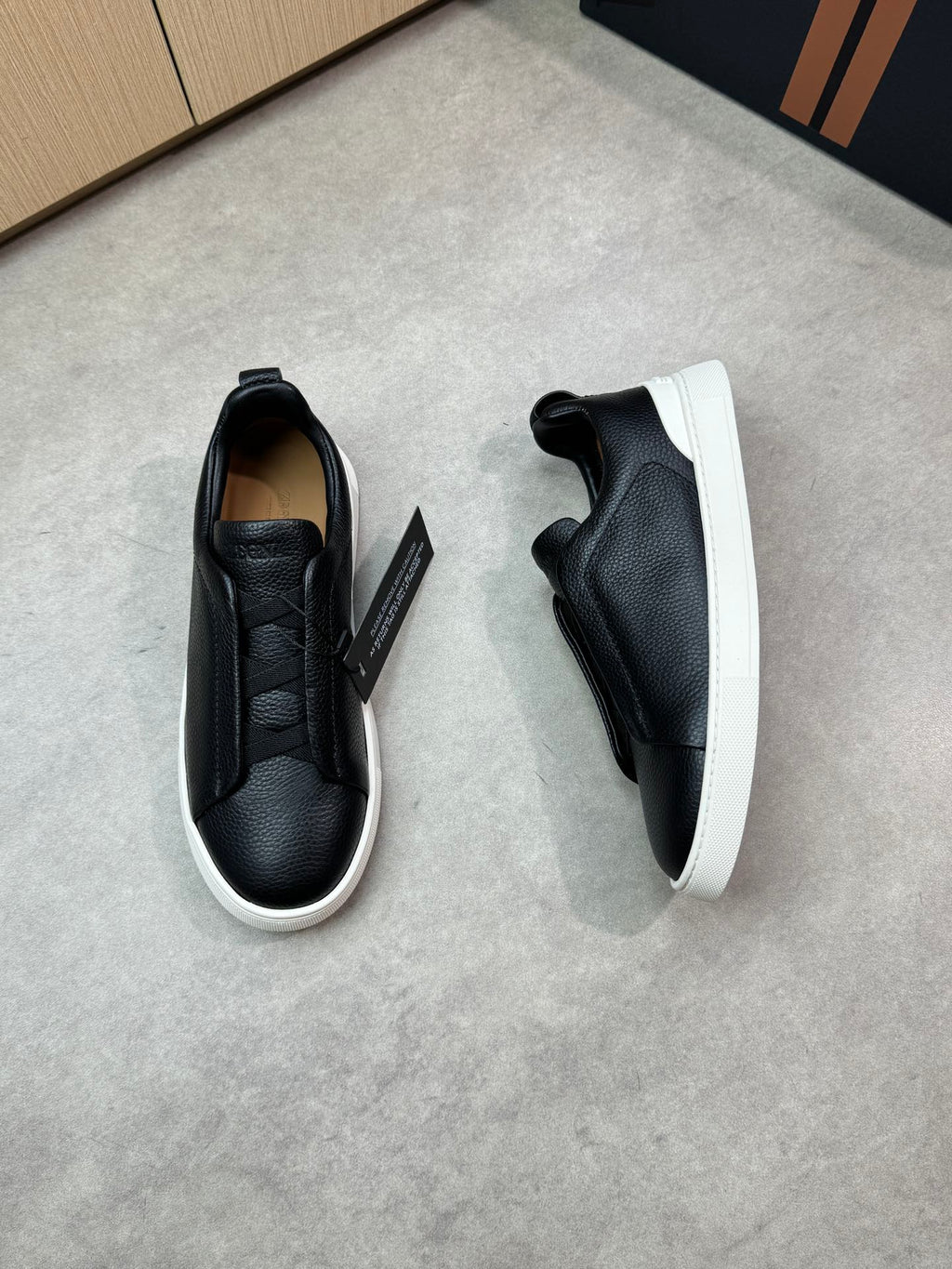 Zegna Triple Stitch Sneaker Black