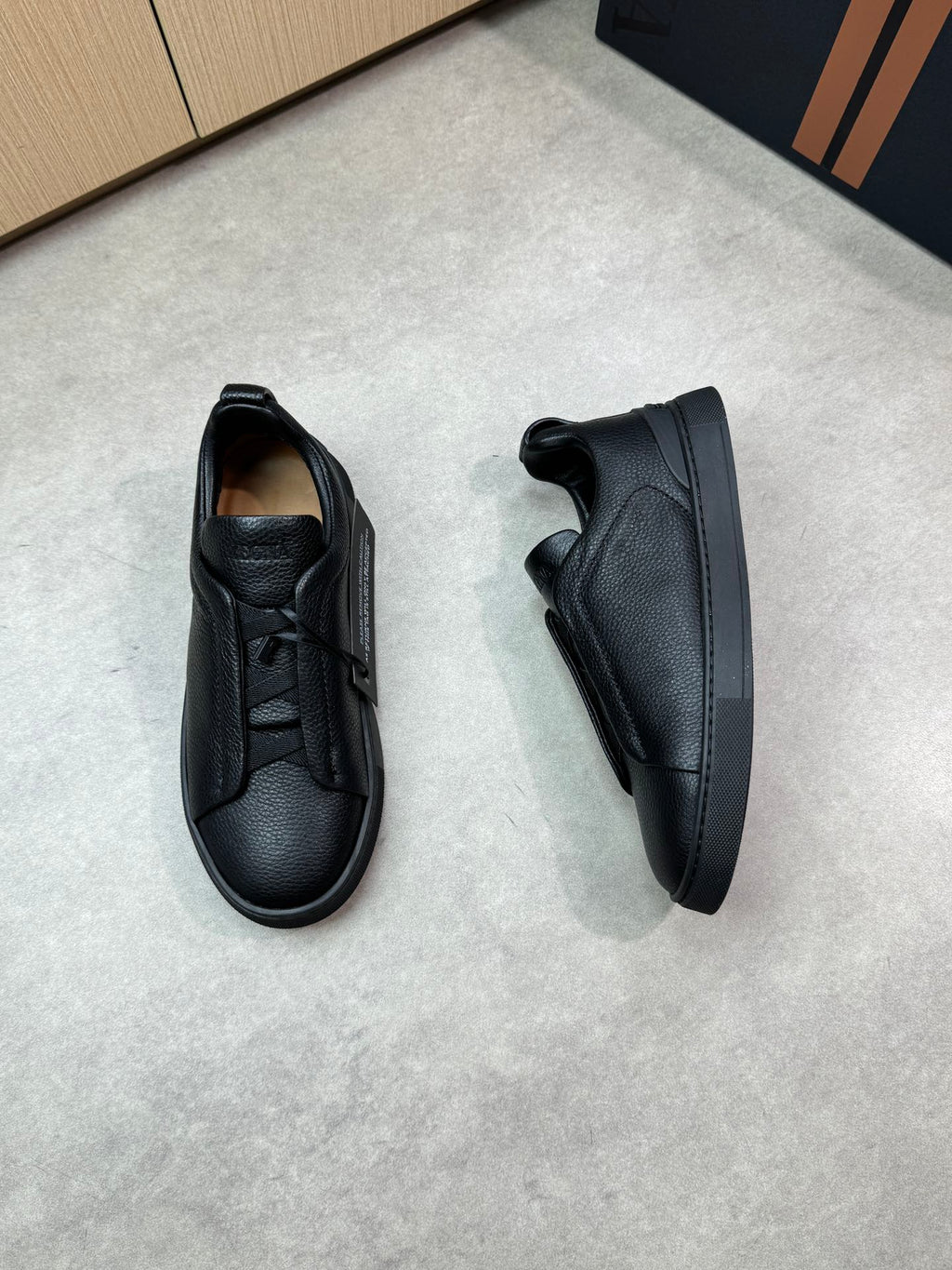 Zegna Triple Stitch Sneaker All Black