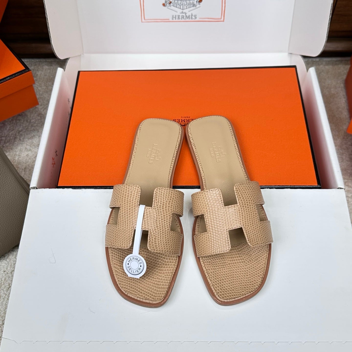 Monaco Sandal Brown Croco Optic