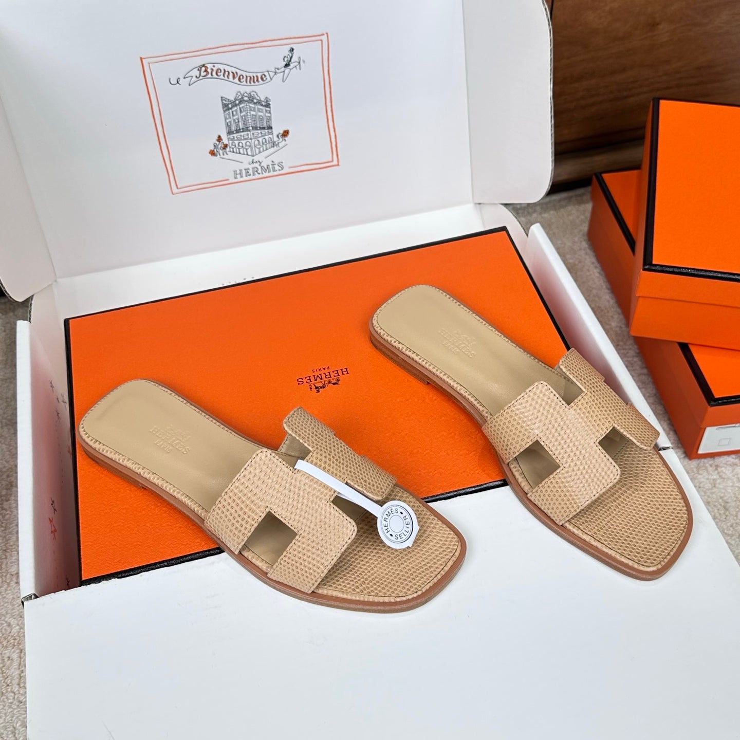 Monaco Sandal Brown Croco Optic