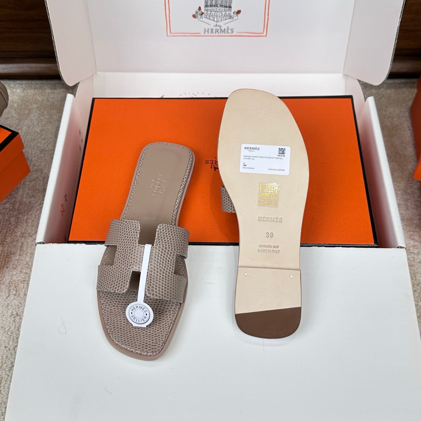Monaco Sandal Opal Grey Croco Optic