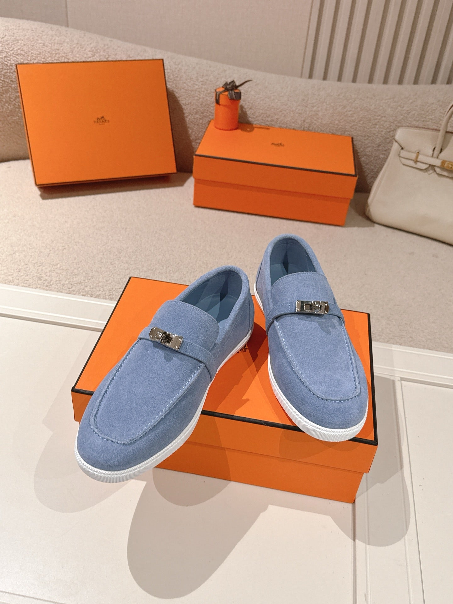 Horizon Moccasins Baby Blue